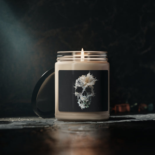 Skull Scented Soy Candle, 9oz, Aromatic Skull Print Candle Home Decor