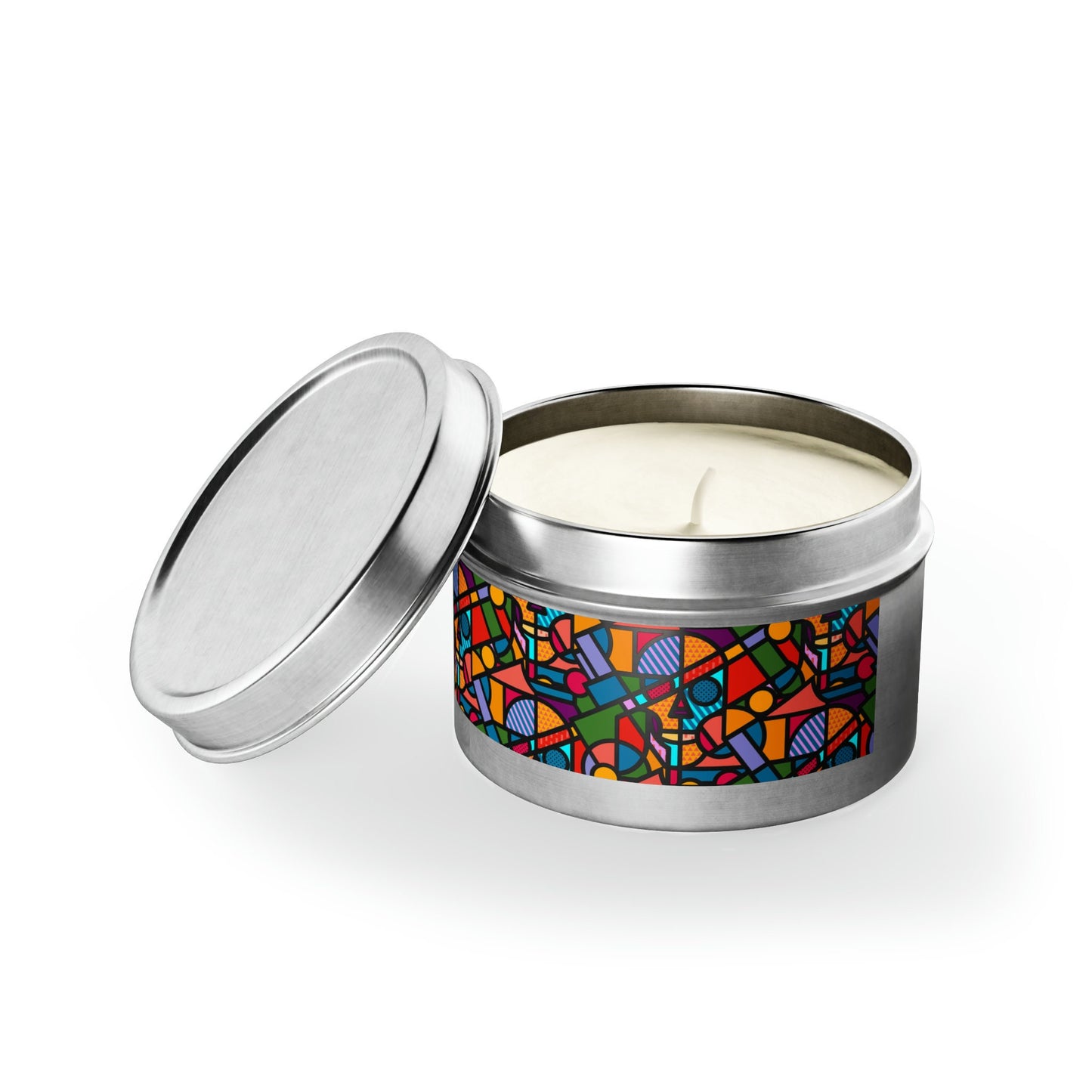 Skull Tin Candles, Pop Art Style Natural Soy Wax Candle Gift
