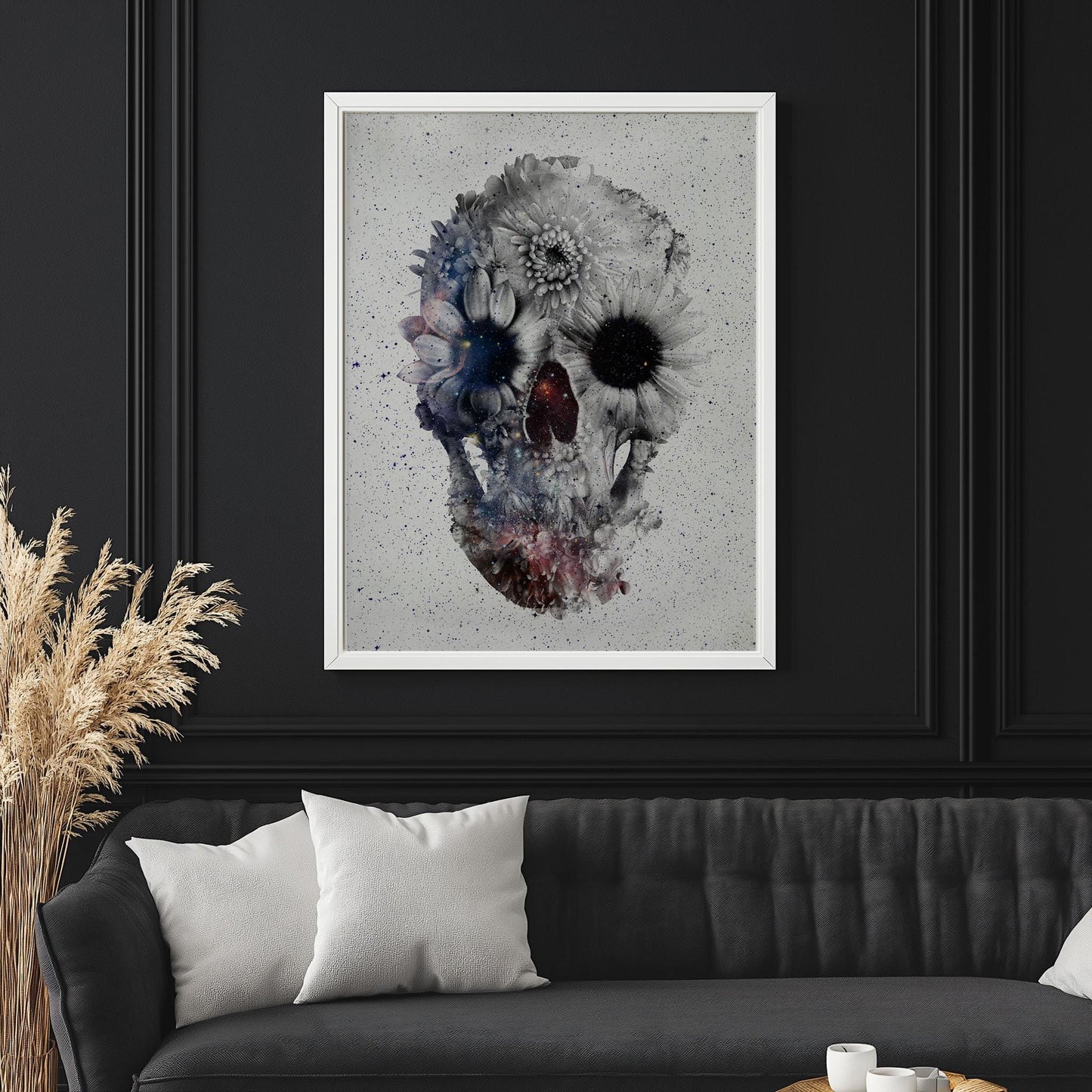 Boho Skull Art, Sugar Skull Home Decor | Canvas, Paper & Framed Options