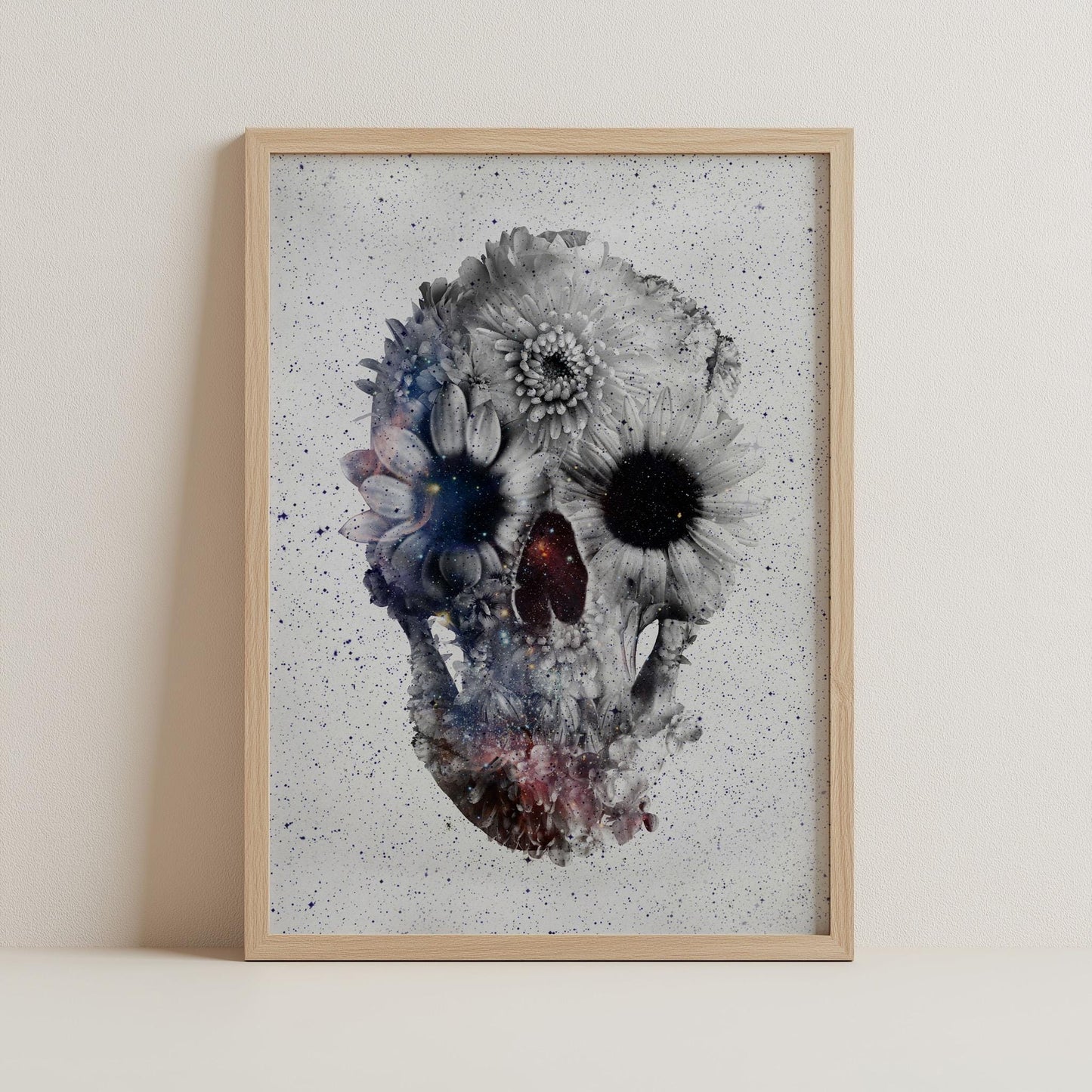 Boho Skull Art, Sugar Skull Home Decor | Canvas, Paper & Framed Options