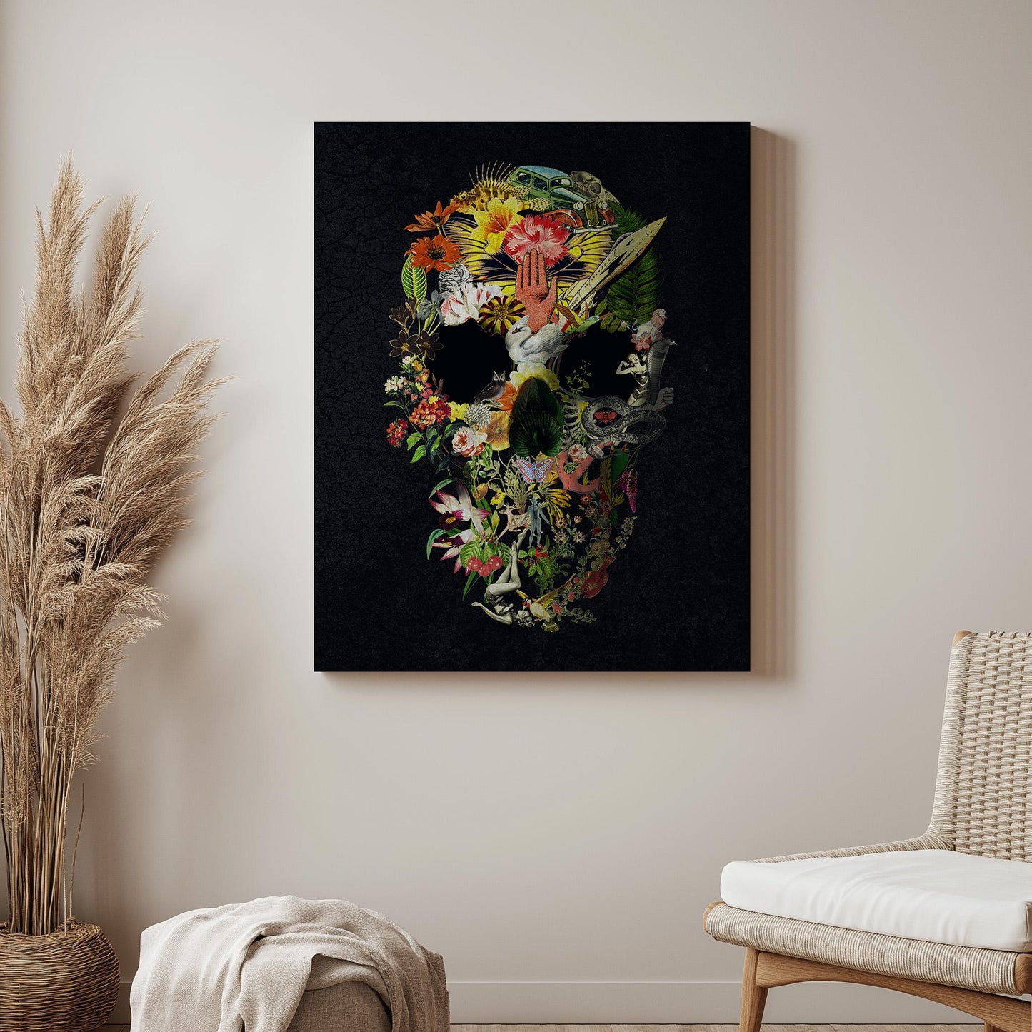 Gothic Skull Art, Dark Skull Home Decor | Canvas, Paper & Framed Options