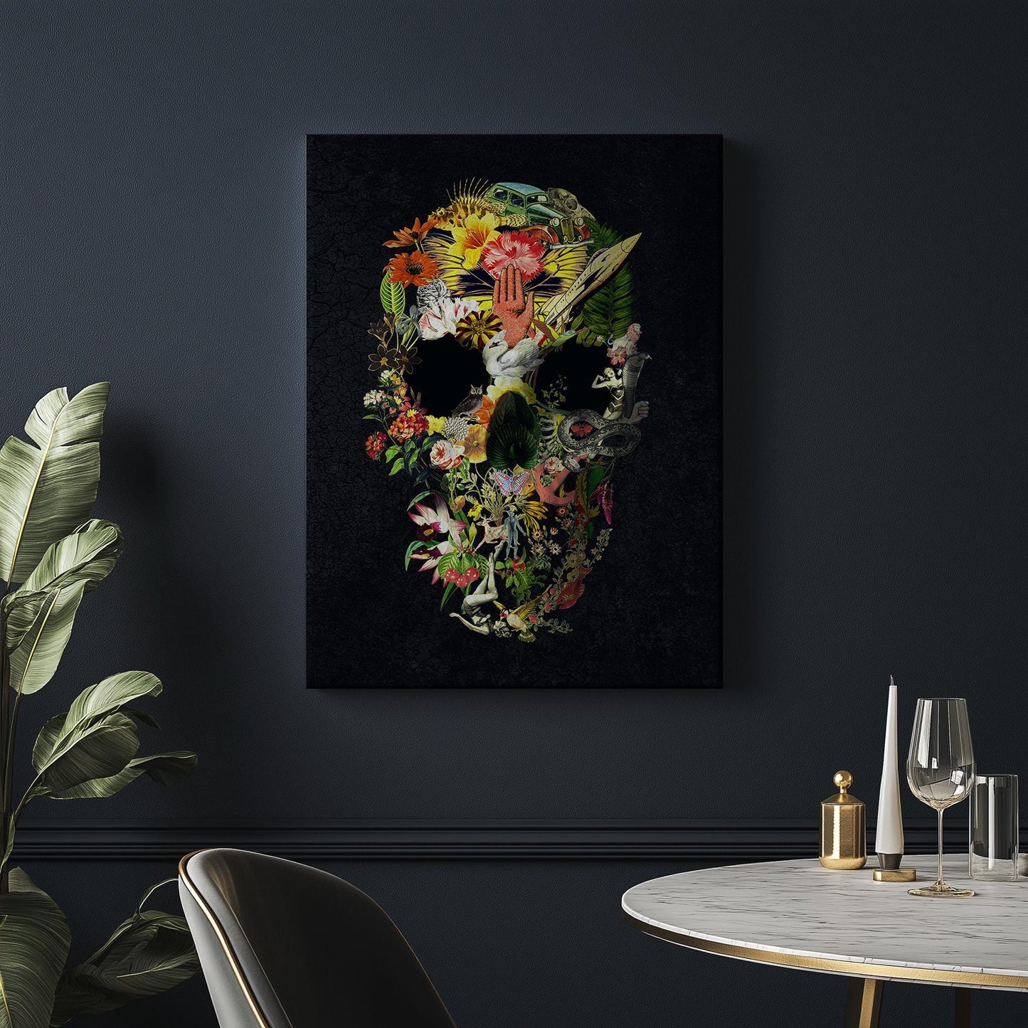 Gothic Skull Art, Dark Skull Home Decor | Canvas, Paper & Framed Options