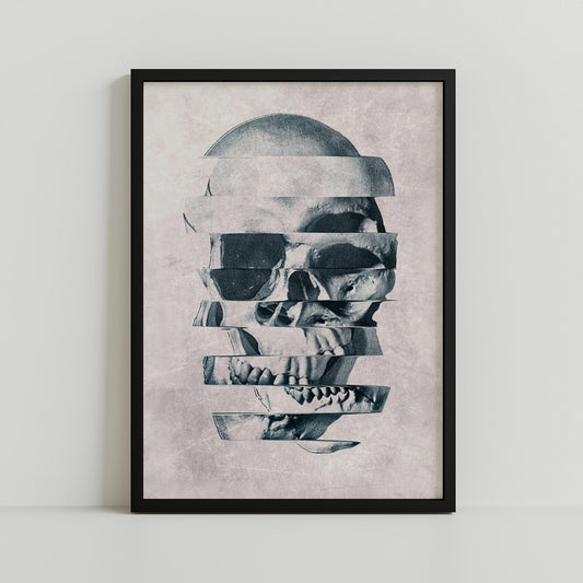 Abstract Skull Art by Ali Gulec | Art Gift On Canvas, Paper & Framed Options