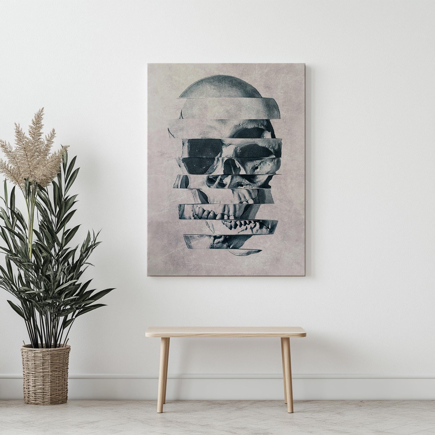 Abstract Skull Art by Ali Gulec | Art Gift On Canvas, Paper & Framed Options