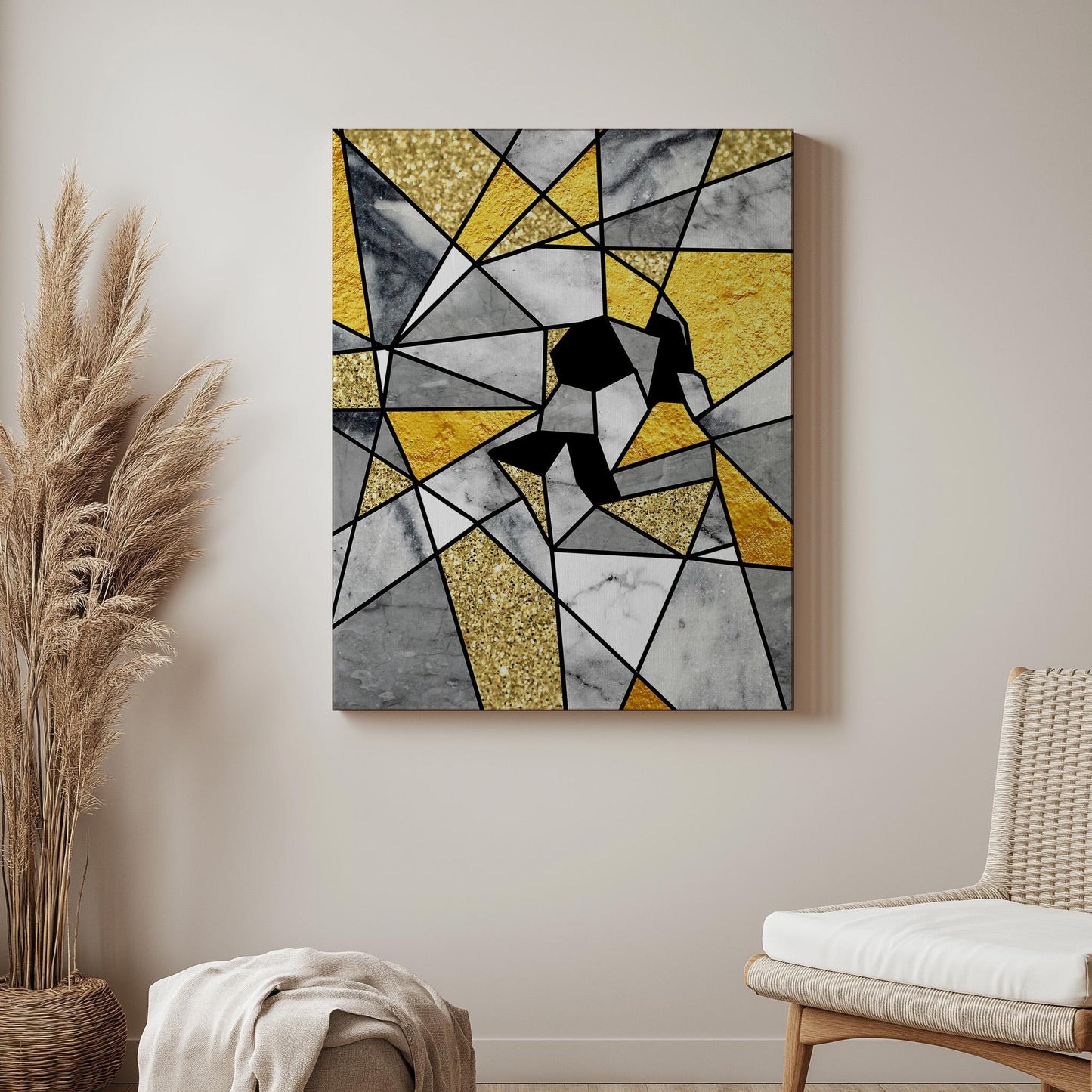 Abstract Skull Poster, Geometric Sugar Skull Art by Ali Gulec | Canvas, Paper & Framed Gift Options