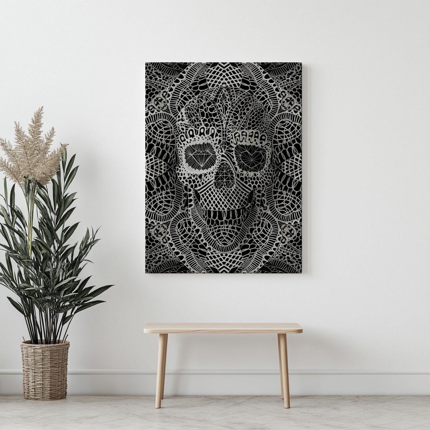 Skull Art Print, Black And White Art by Ali Gulec | Canvas, Paper & Framed Options