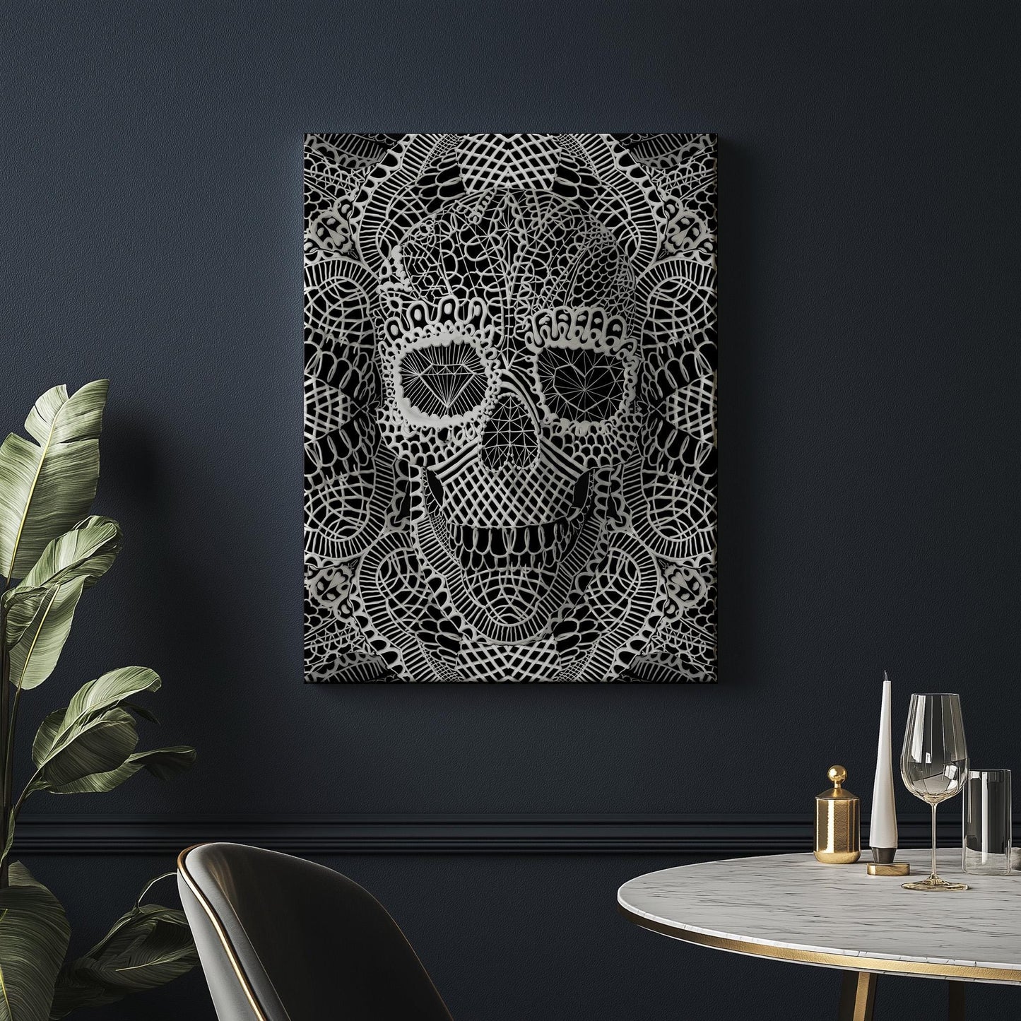 Skull Art Print, Black And White Art by Ali Gulec | Canvas, Paper & Framed Options