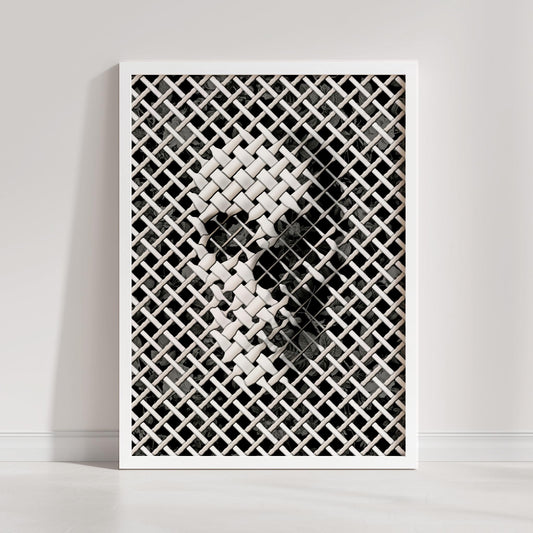 Skull Art Poster, Black And White Art by Ali Gulec | Canvas, Paper & Framed Gift Options