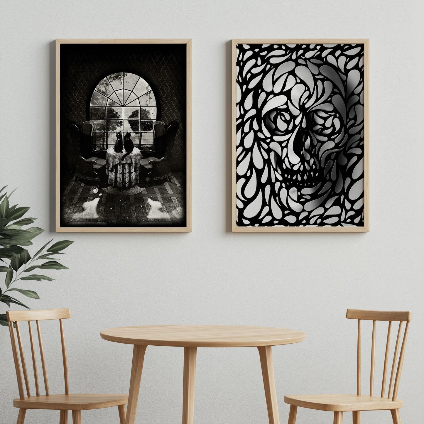Stylish Abstract Skull Art - Canvas, Poster, Framed Prints for Home & Office