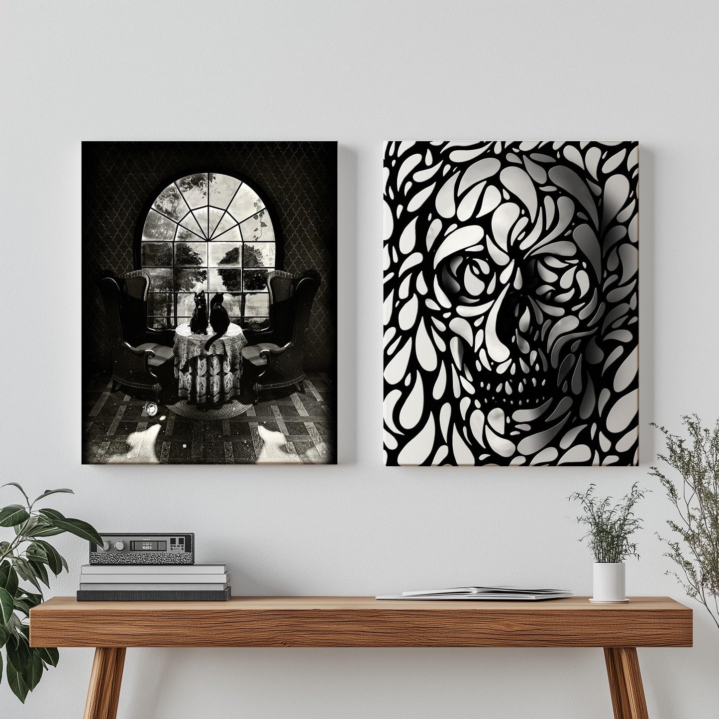 Stylish Abstract Skull Art - Canvas, Poster, Framed Prints for Home & Office