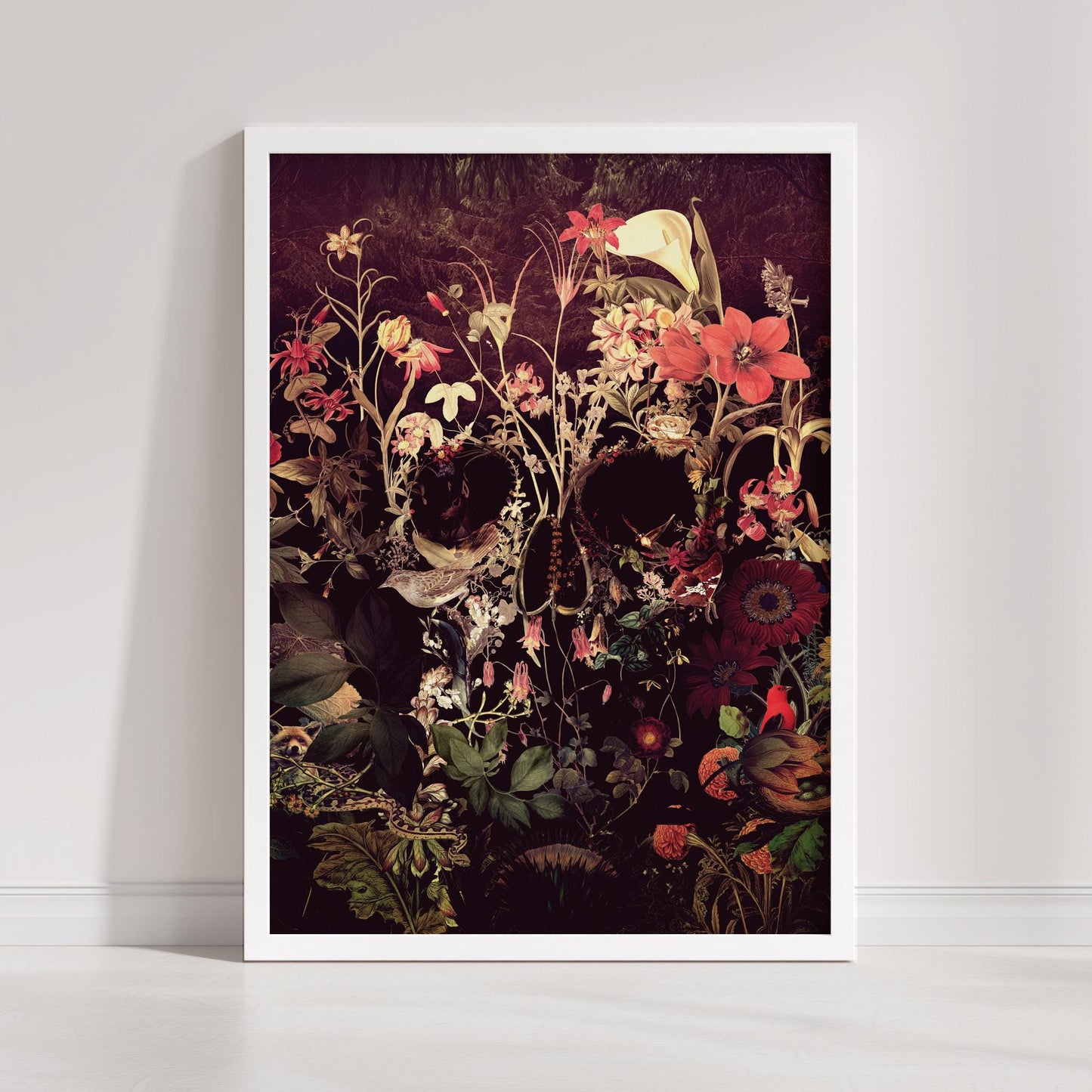 Bloom Skull Floral Art by Ali Gulec | Canvas, Paper, and Framed Options