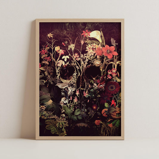 Bloom Skull Floral Art by Ali Gulec | Canvas, Paper, and Framed Options