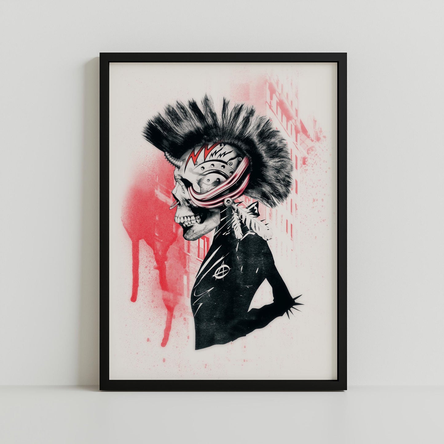 Punk Skull Art Print - Edgy Canvas & Poster for Alternative Decor