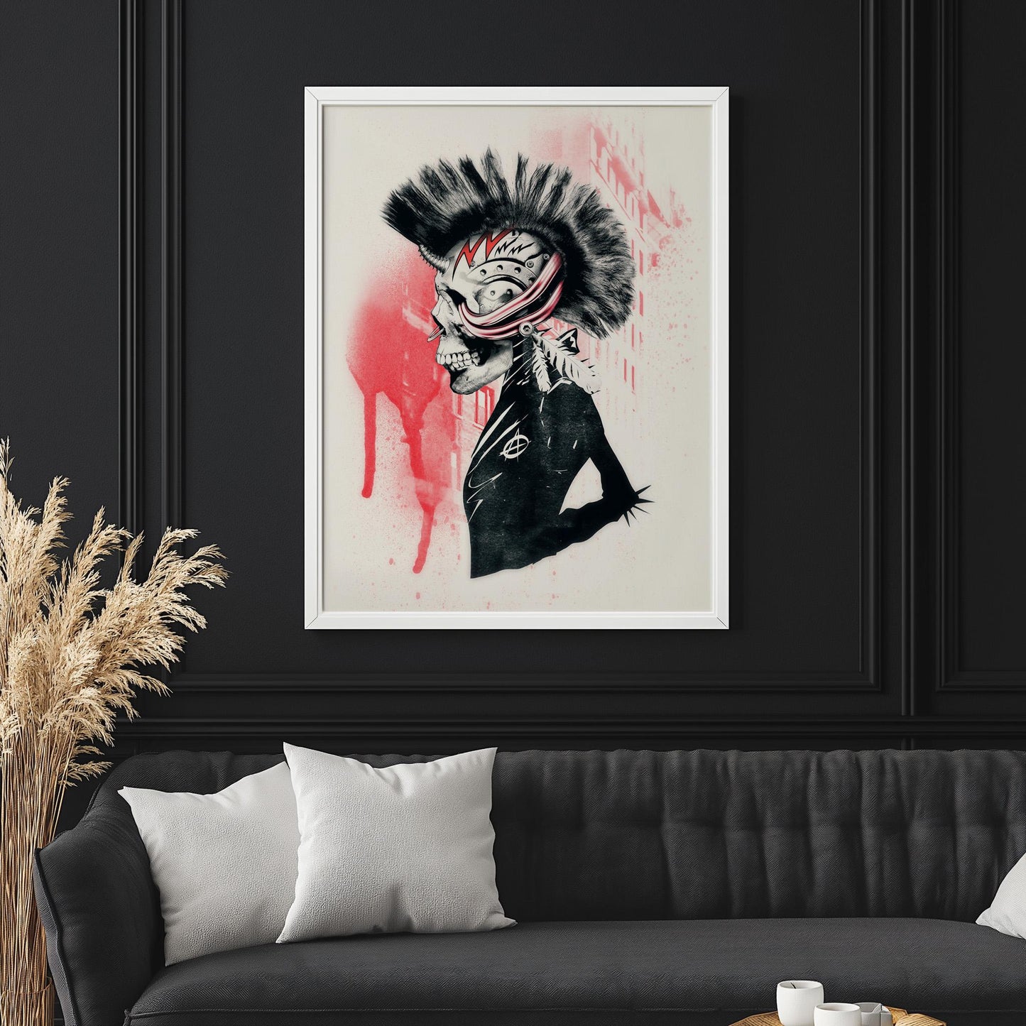 Punk Skull Art Print - Edgy Canvas & Poster for Alternative Decor