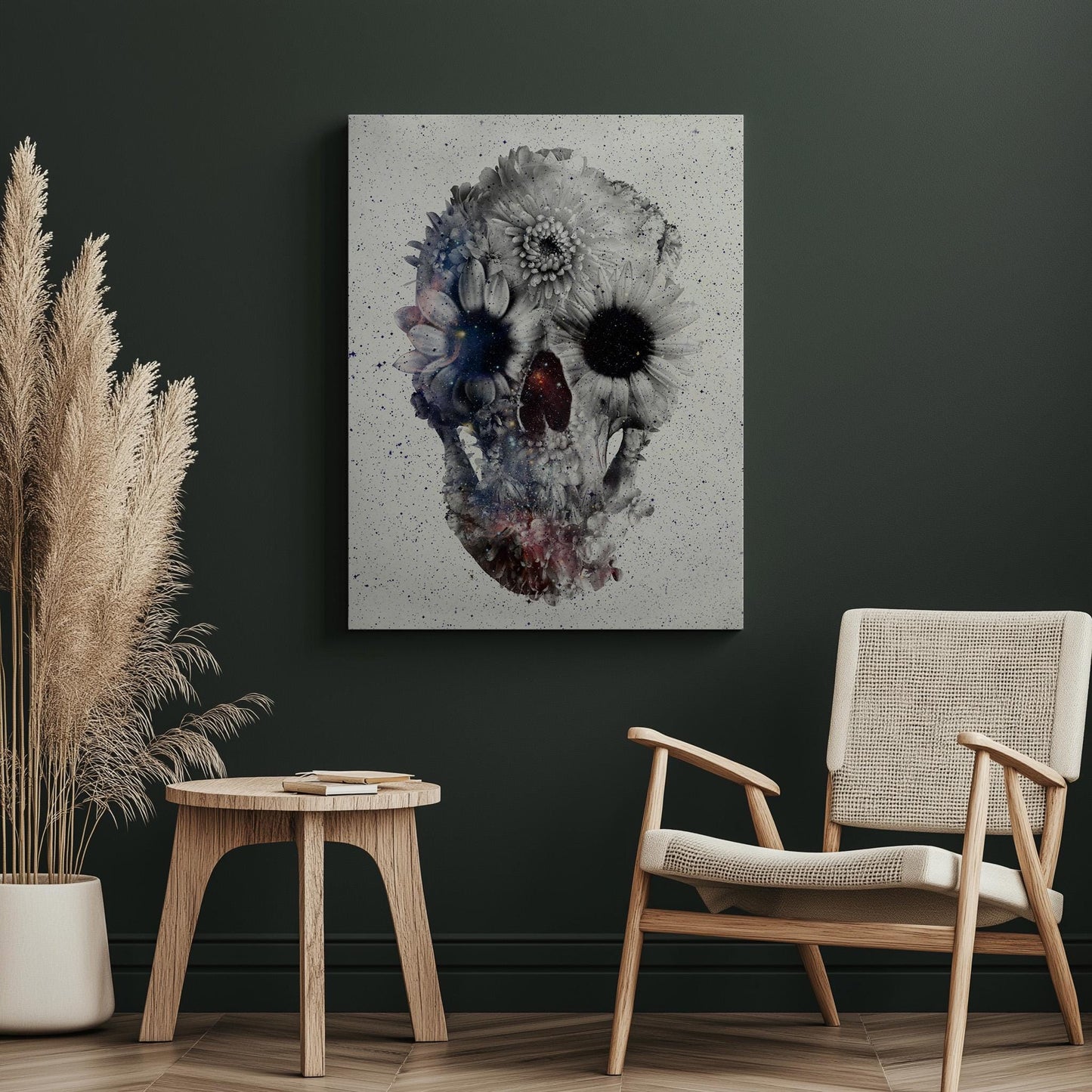 Boho Skull Art, Sugar Skull Home Decor | Canvas, Paper & Framed Options