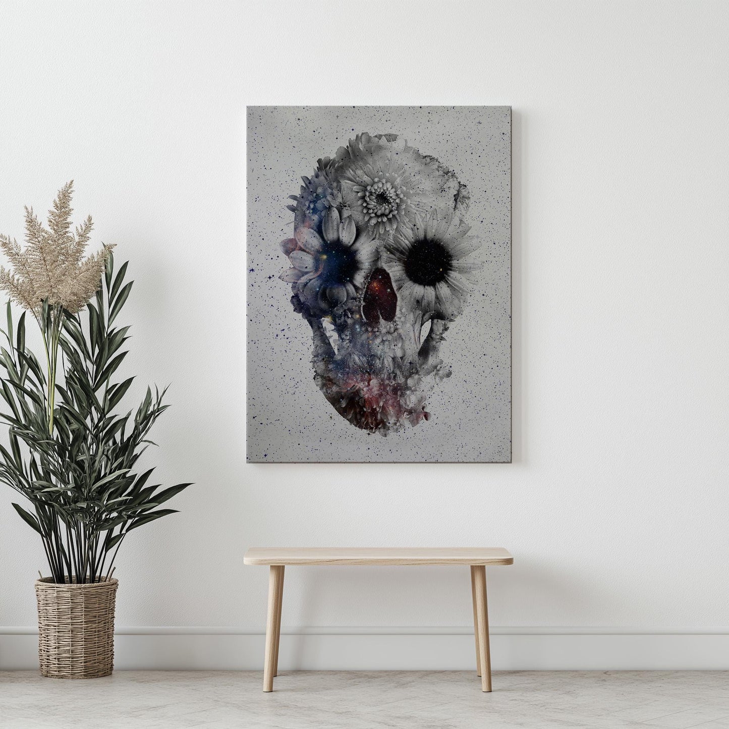 Boho Skull Art, Sugar Skull Home Decor | Canvas, Paper & Framed Options