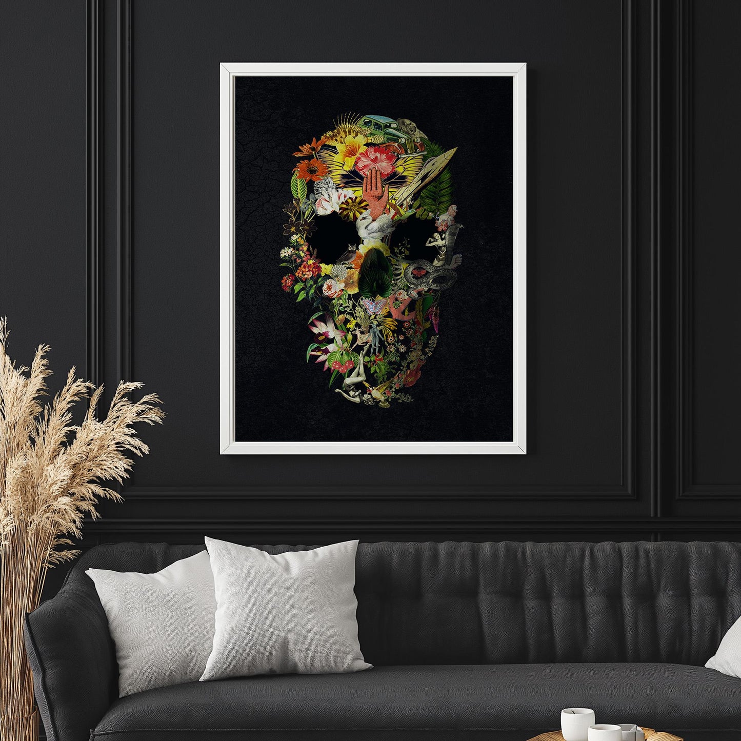 Gothic Skull Art, Dark Skull Home Decor | Canvas, Paper & Framed Options