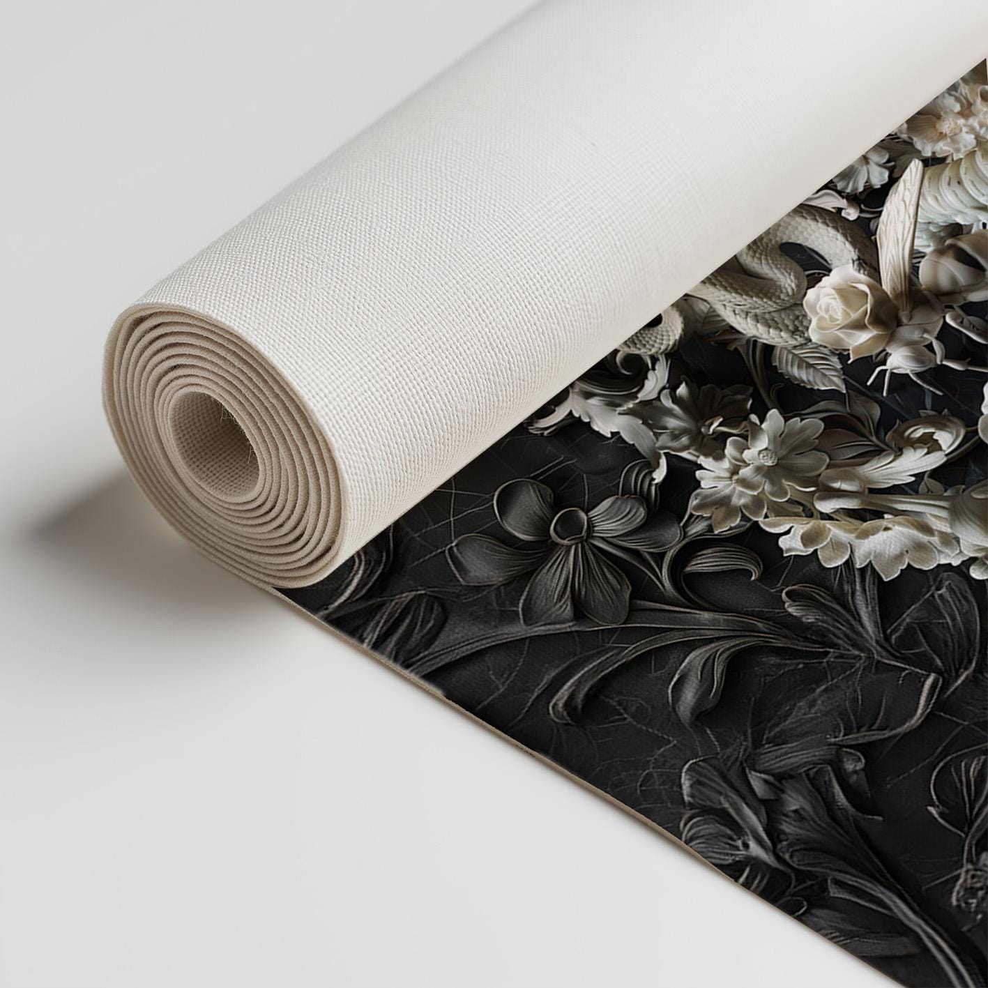Dark Floral Art, Boho Skull Home Decor | Canvas, Paper & Framed Options
