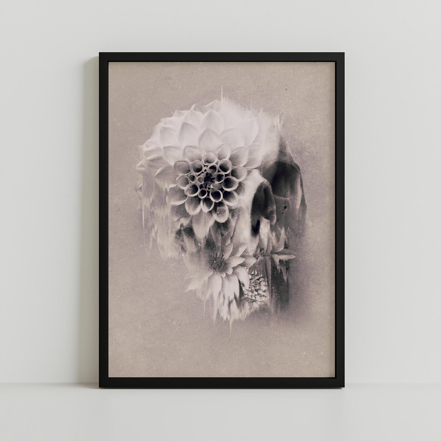Boho Skull Art, Floral Skull Home Decor | Canvas, Paper & Framed Gift Options