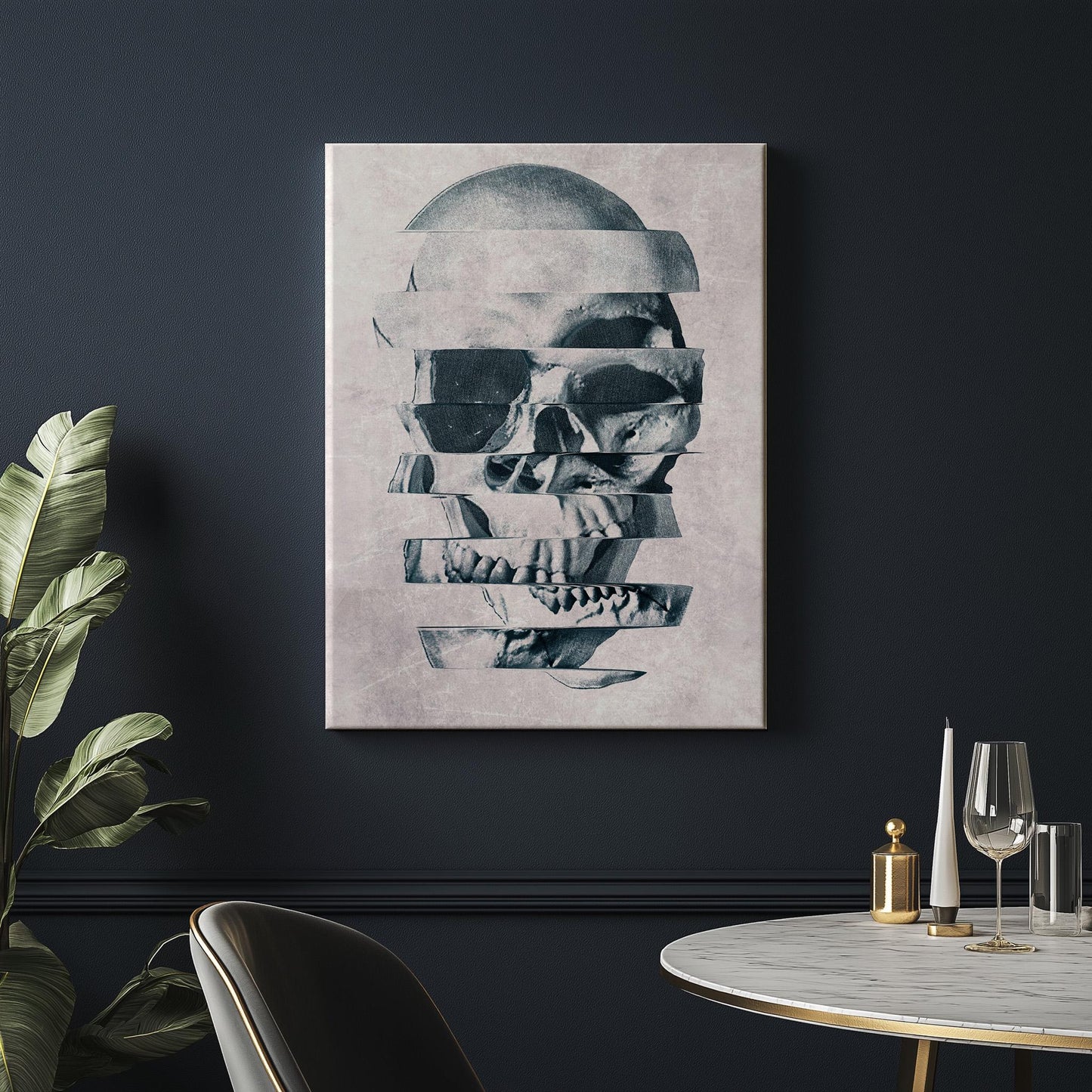 Abstract Skull Art by Ali Gulec | Art Gift On Canvas, Paper & Framed Options