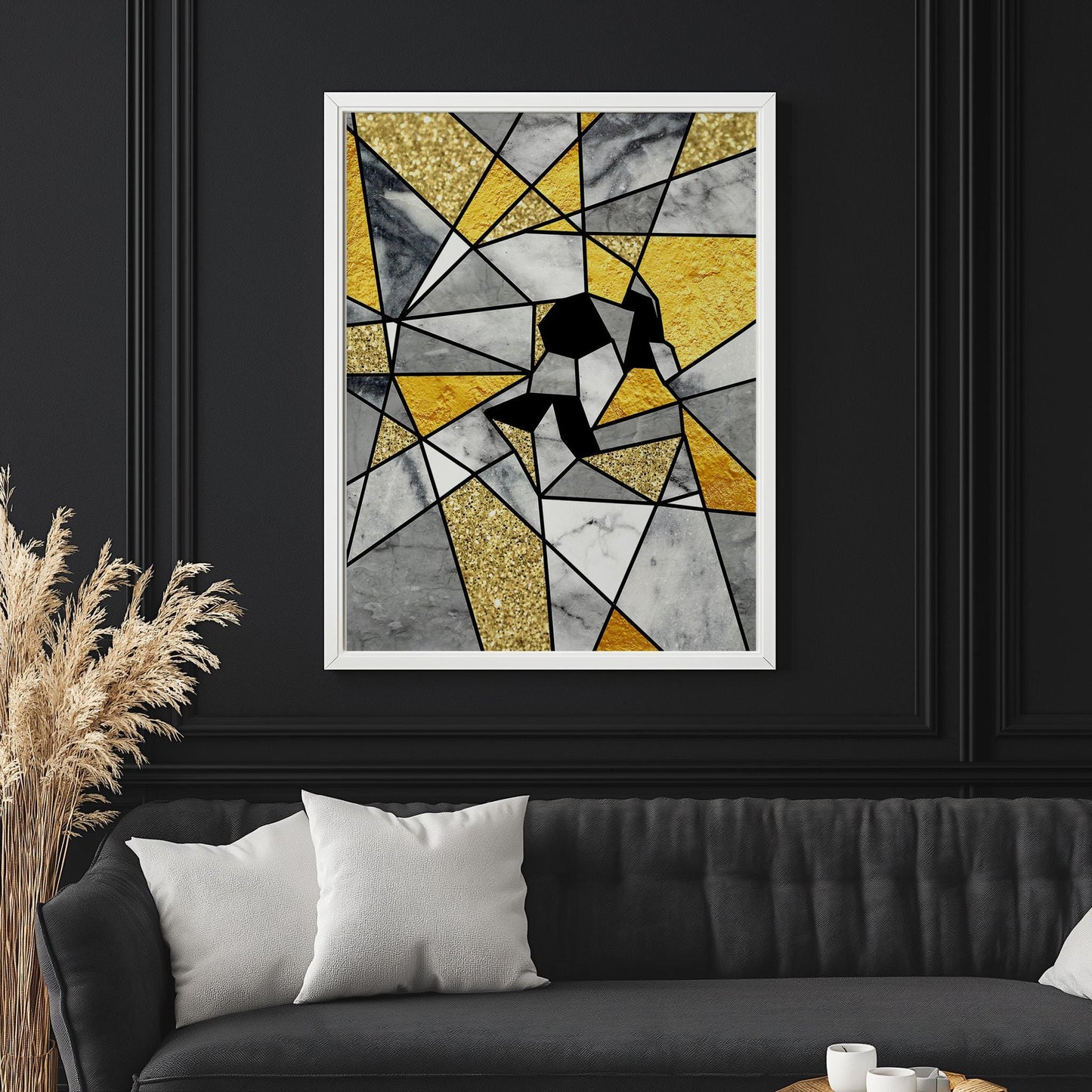 Abstract Skull Poster, Geometric Sugar Skull Art by Ali Gulec | Canvas, Paper & Framed Gift Options