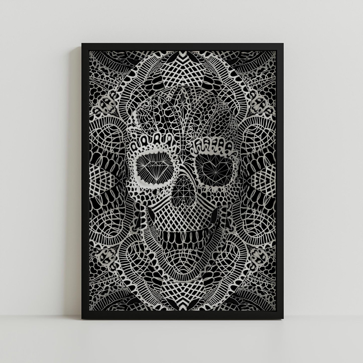 Skull Art Print, Black And White Art by Ali Gulec | Canvas, Paper & Framed Options