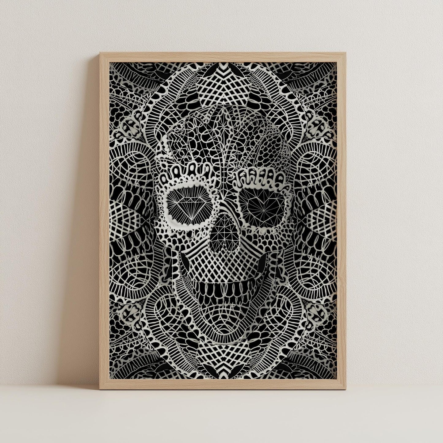 Skull Art Print, Black And White Art by Ali Gulec | Canvas, Paper & Framed Options