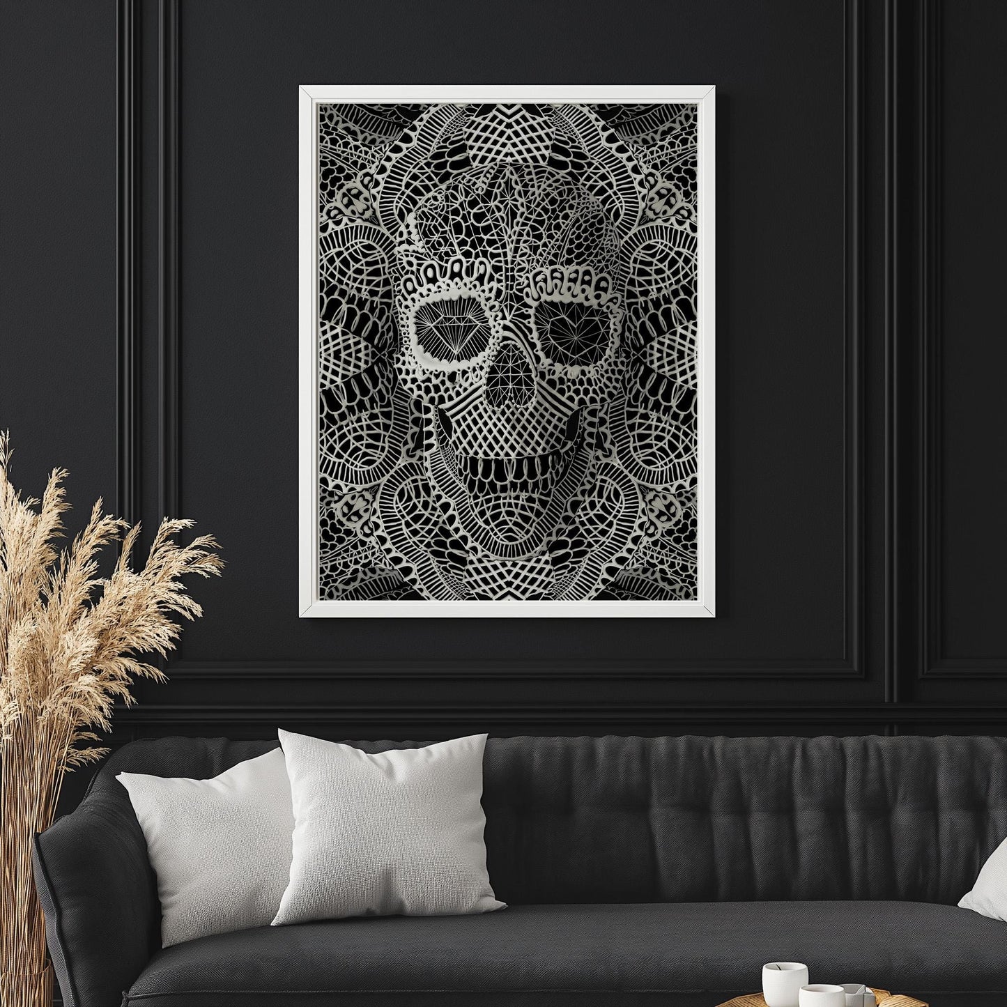 Skull Art Print, Black And White Art by Ali Gulec | Canvas, Paper & Framed Options