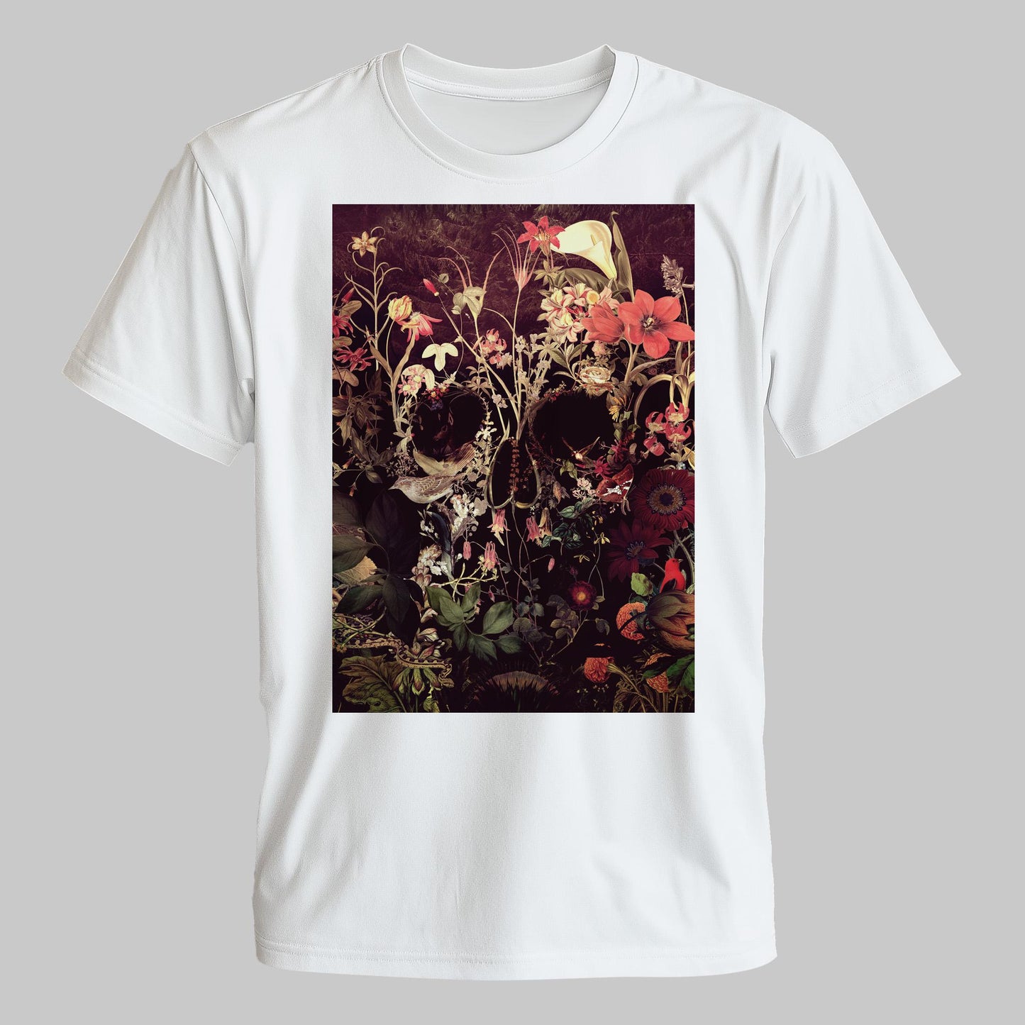 Bloom Skull T shirt, Boho Skull Unisex Clothing Gift