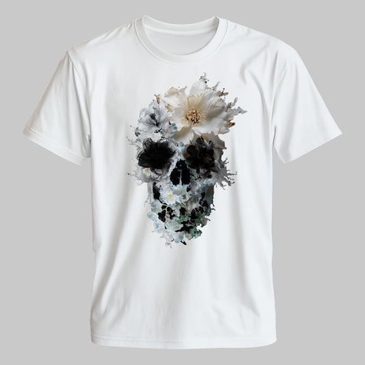 Bloom Skull Men's T shirt, Skull Art Unisex Gift For Him
