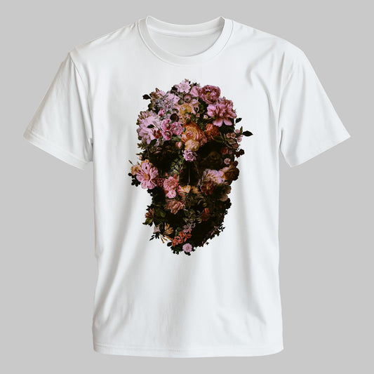 Stunning Floral Skull Design Shirt – Great Gift for Art Enthusiasts
