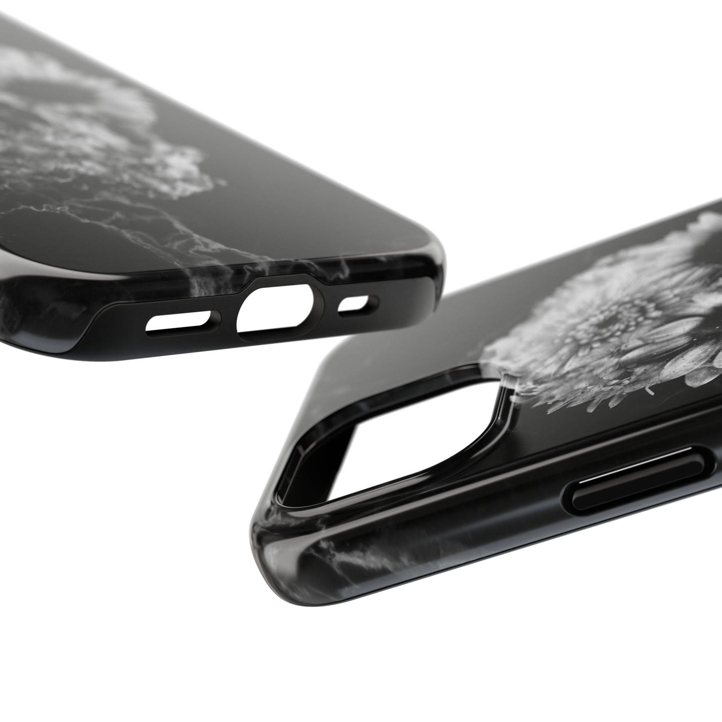Floral Skull Tough Phone Cases for Bold Souls, Protective Accessories, Edgy Gifts, Unique Phone Covers, Halloween Decor