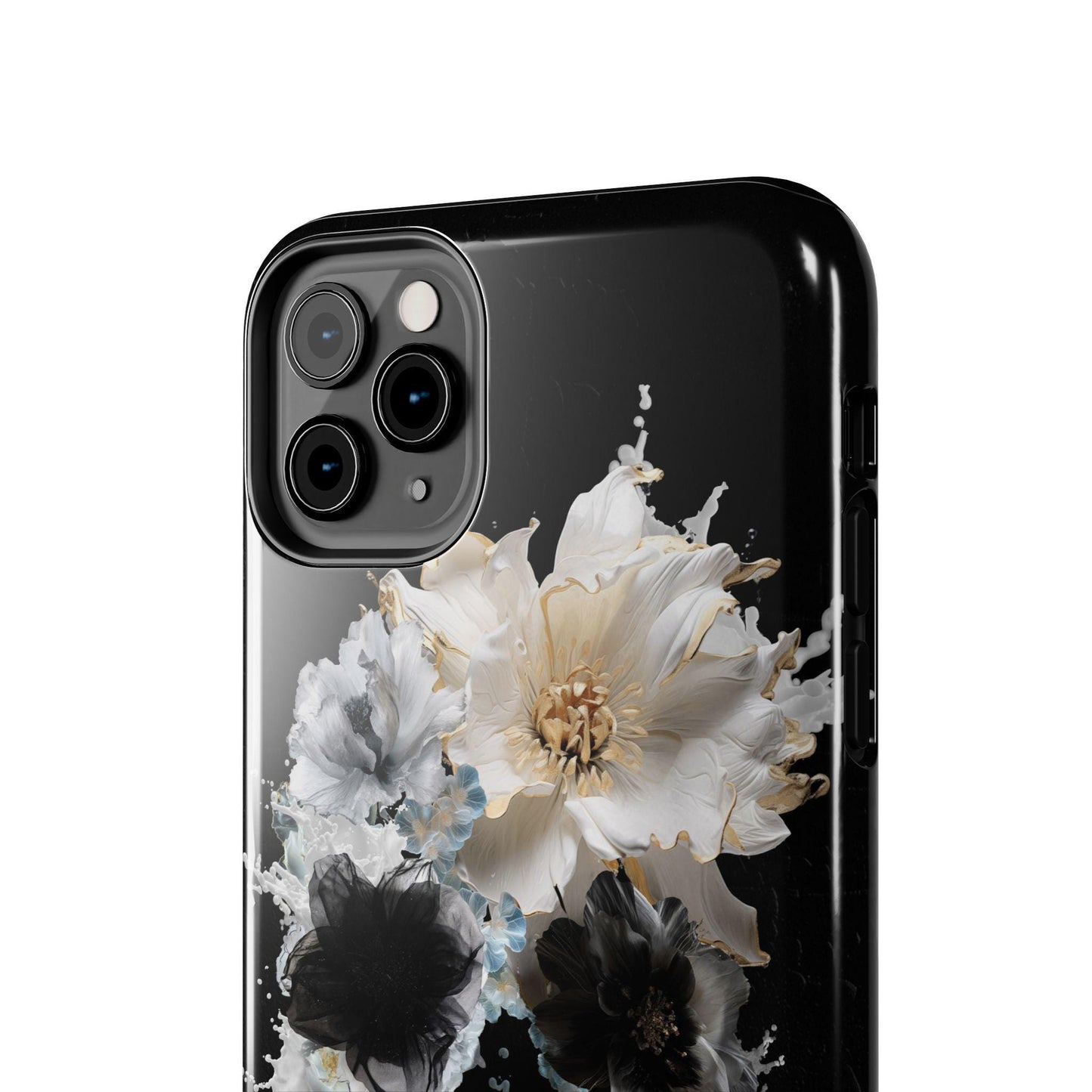 Skull Art Tough Phone Case, Dark Floral Design, Unique Artist Artwork, Gothic Phone Cover, Edgy Skull Phone Protector