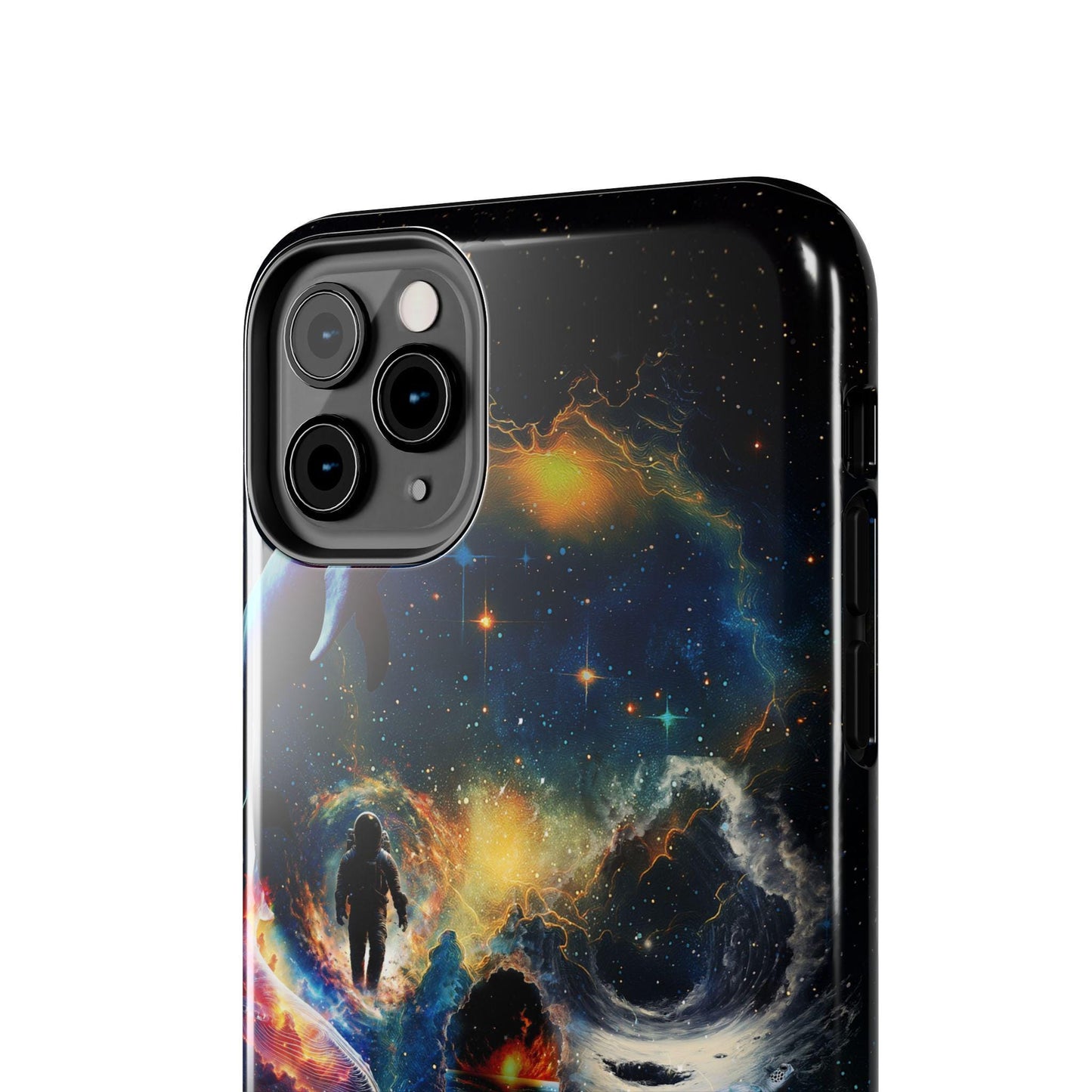 Skull Art Tough Phone Cases, Cosmic Stars Design, Protective Phone Cover, Space Lover Gift