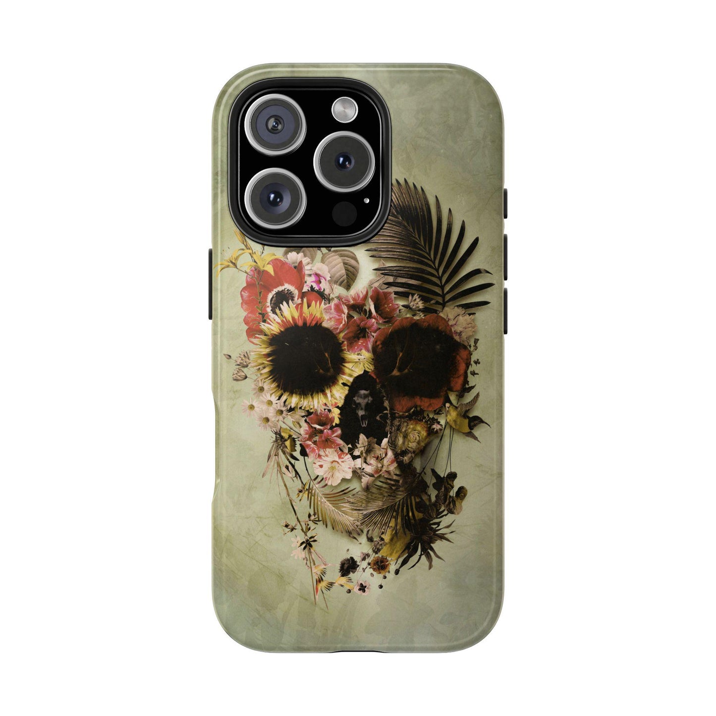 Tough Phone Cases, Floral Skull Art, Boho Summer Flowers, Bohemian Mood, Protective Smartphone Cover