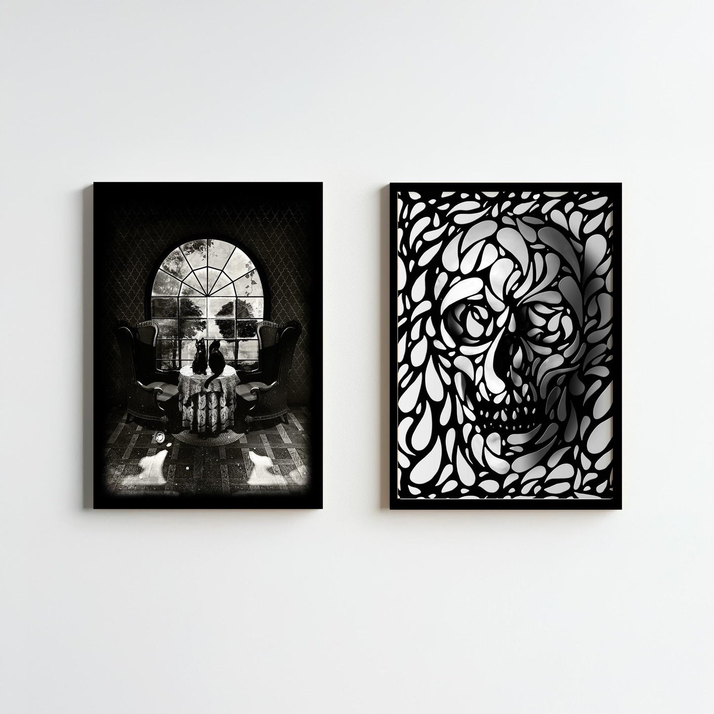 Stylish Abstract Skull Art - Canvas, Poster, Framed Prints for Home & Office