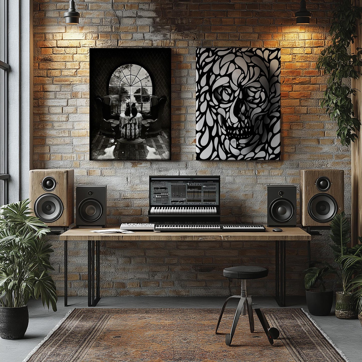 Stylish Abstract Skull Art - Canvas, Poster, Framed Prints for Home & Office