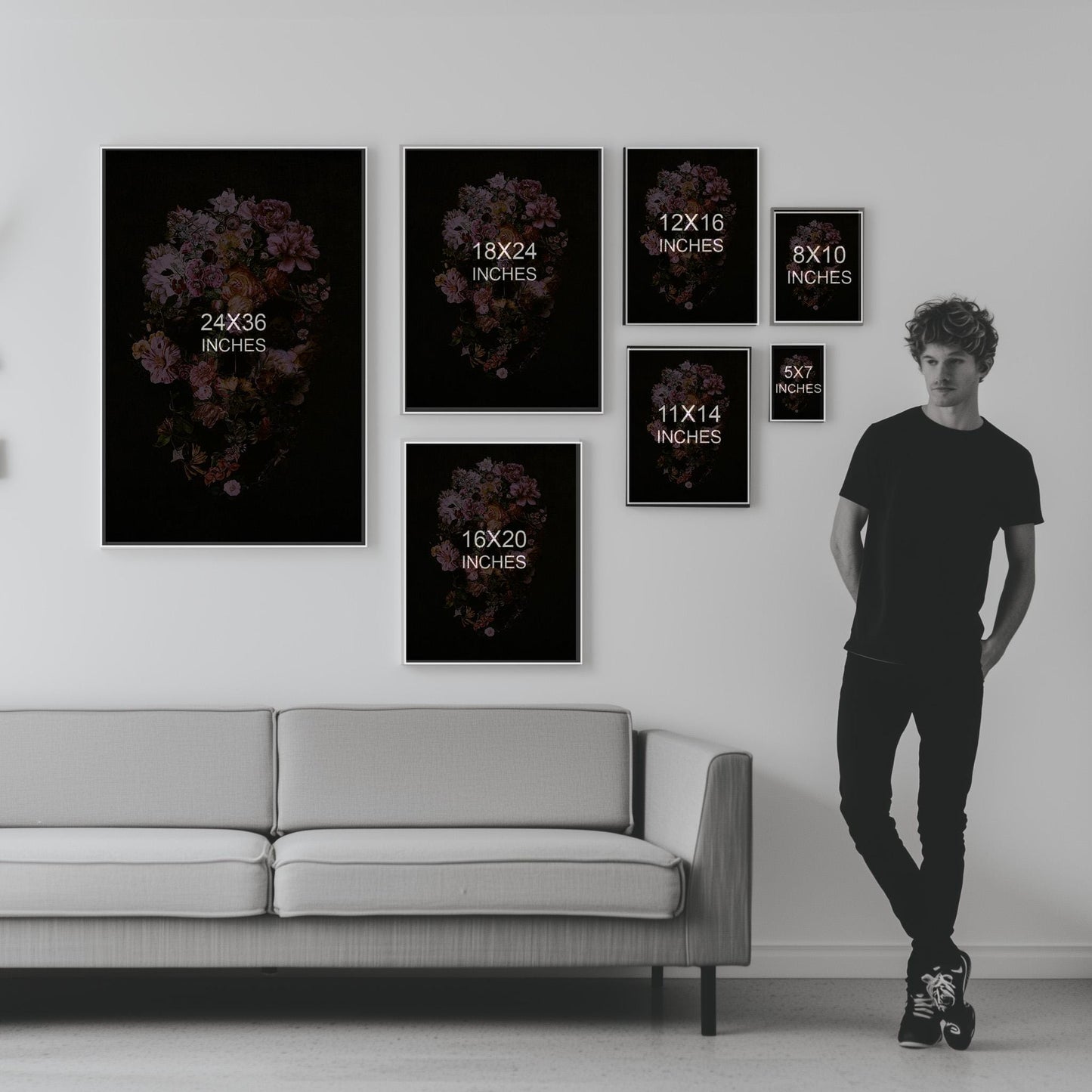 Stylish Abstract Skull Art - Canvas, Poster, Framed Prints for Home & Office