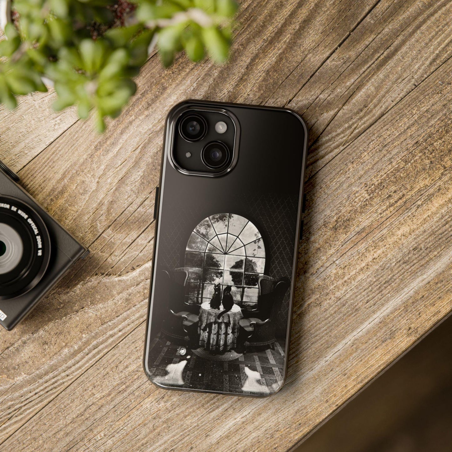 Surreal Skull Art Tough Phone Cases, Gothic Room Design, Protective Phone Cover, Skull Lover Gift