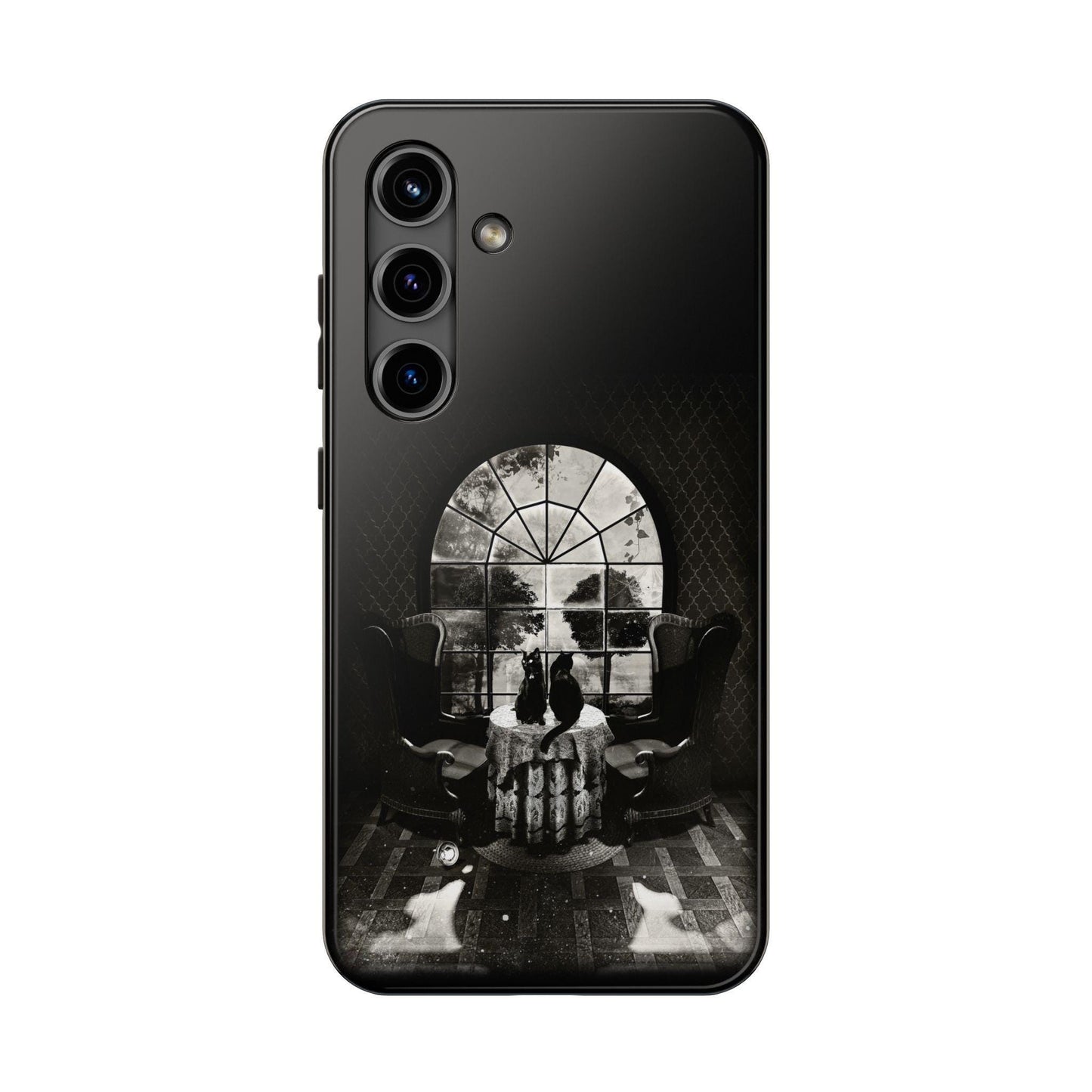 Surreal Skull Art Tough Phone Cases, Gothic Room Design, Protective Phone Cover, Skull Lover Gift