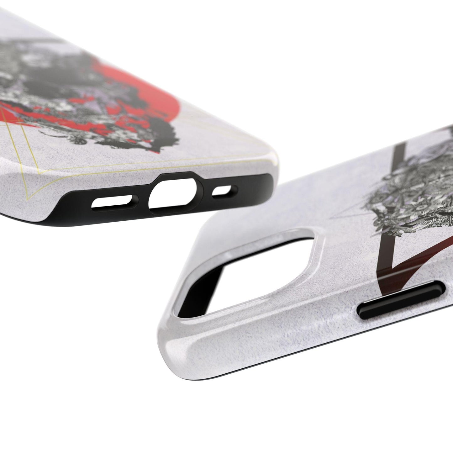 Cool Skull Phone Case, Gothic Phone Cover, Tough Phone Sleeve, Abstract Skull Art, Black and White Tones, Halloween Gift
