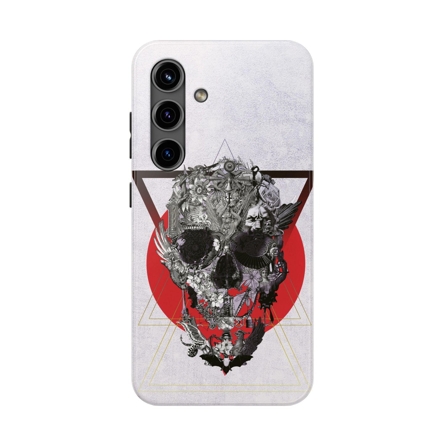 Cool Skull Phone Case, Gothic Phone Cover, Tough Phone Sleeve, Abstract Skull Art, Black and White Tones, Halloween Gift