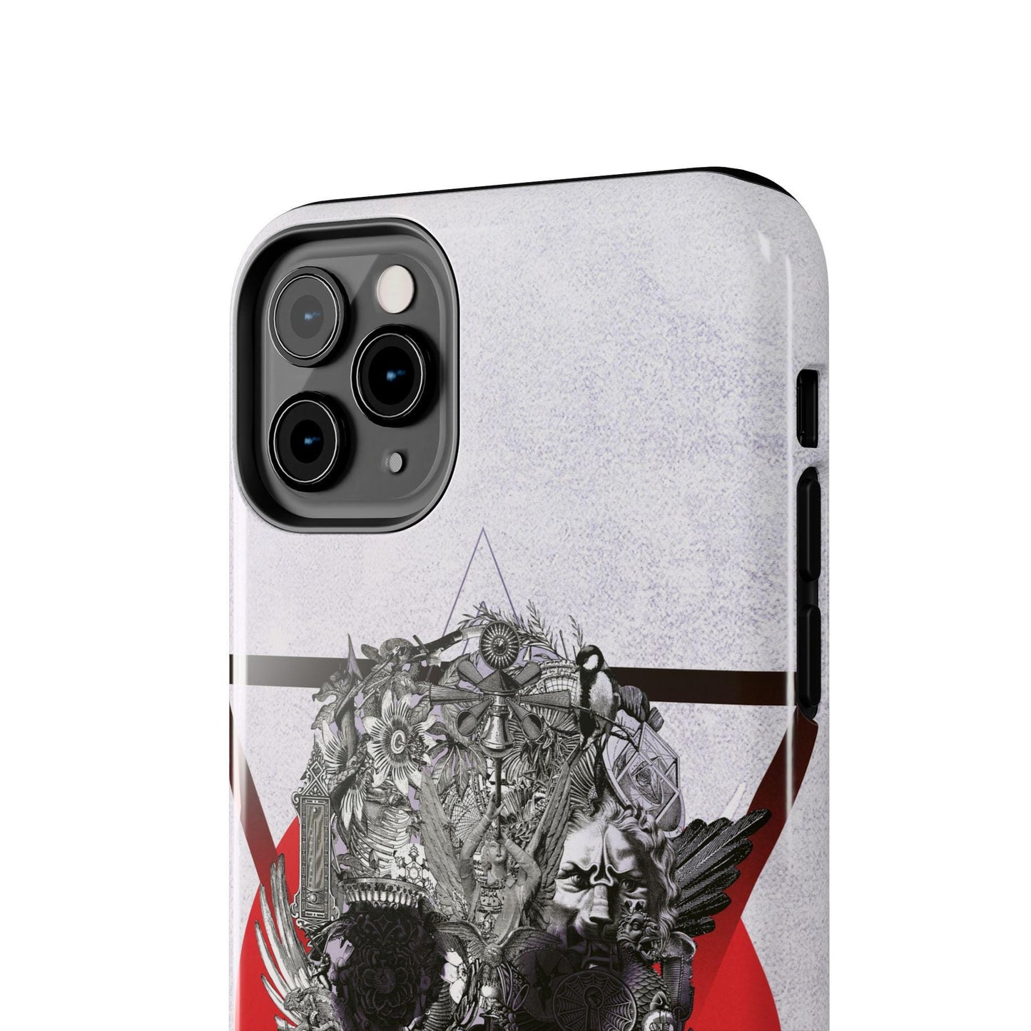 Cool Skull Phone Case, Gothic Phone Cover, Tough Phone Sleeve, Abstract Skull Art, Black and White Tones, Halloween Gift