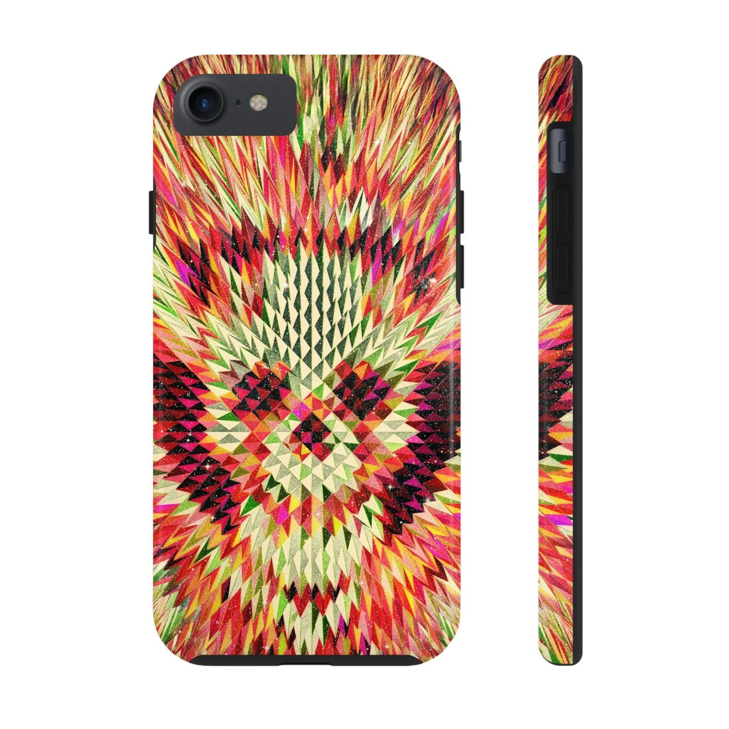 Colorful Skull Tough Phone Cases, Colorful Abstract Art, Skull iPhone Case, Protective Cover, Unique Phone Accessories