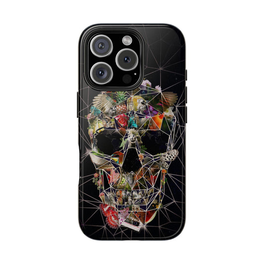 Skull Tough Phone Cases, Colorful Abstract Skull Art, iPhone Case, Protective Cover, Unique Phone Accessories, Trendy Mobile