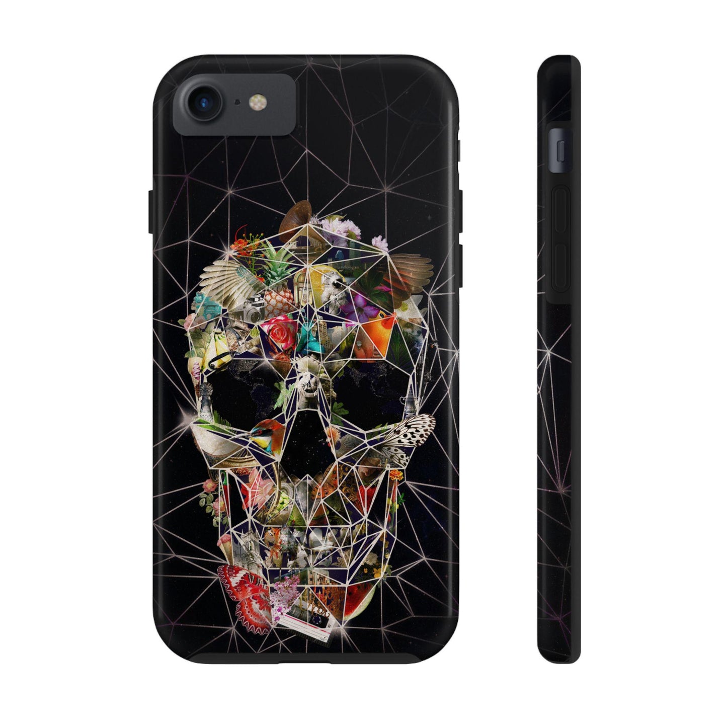 Skull Tough Phone Cases, Colorful Abstract Skull Art, iPhone Case, Protective Cover, Unique Phone Accessories, Trendy Mobile