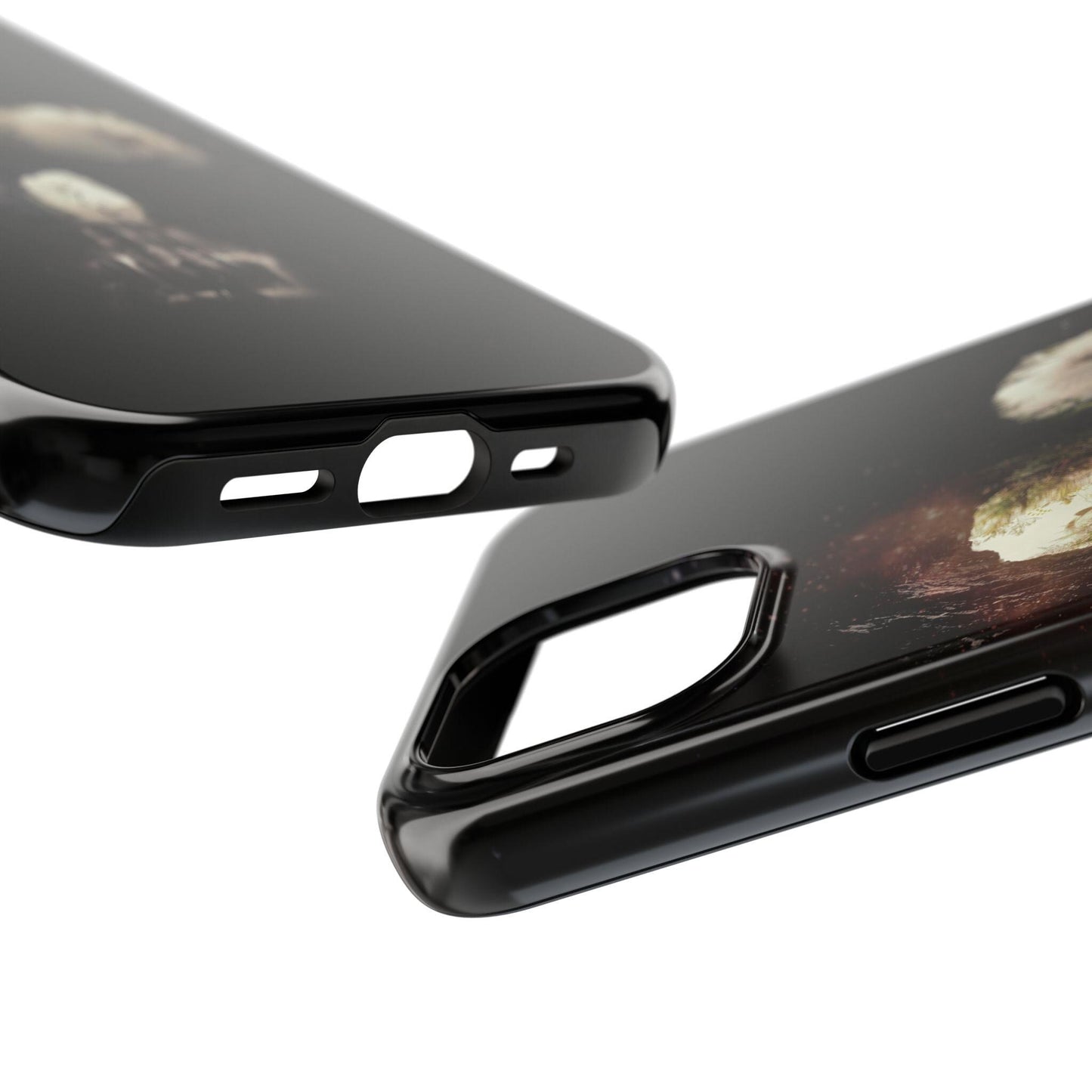 Surreal Skull Art Tough Phone Cases, Cave Skull Design, Protective Phone Cover, Skull Lover Gift