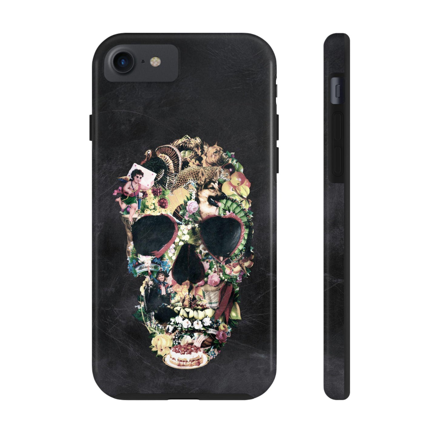 Abstract Skull Tough Phone Cases, Colorful Skull Art, iPhone Case, Protective Cover, Unique Phone Accessories