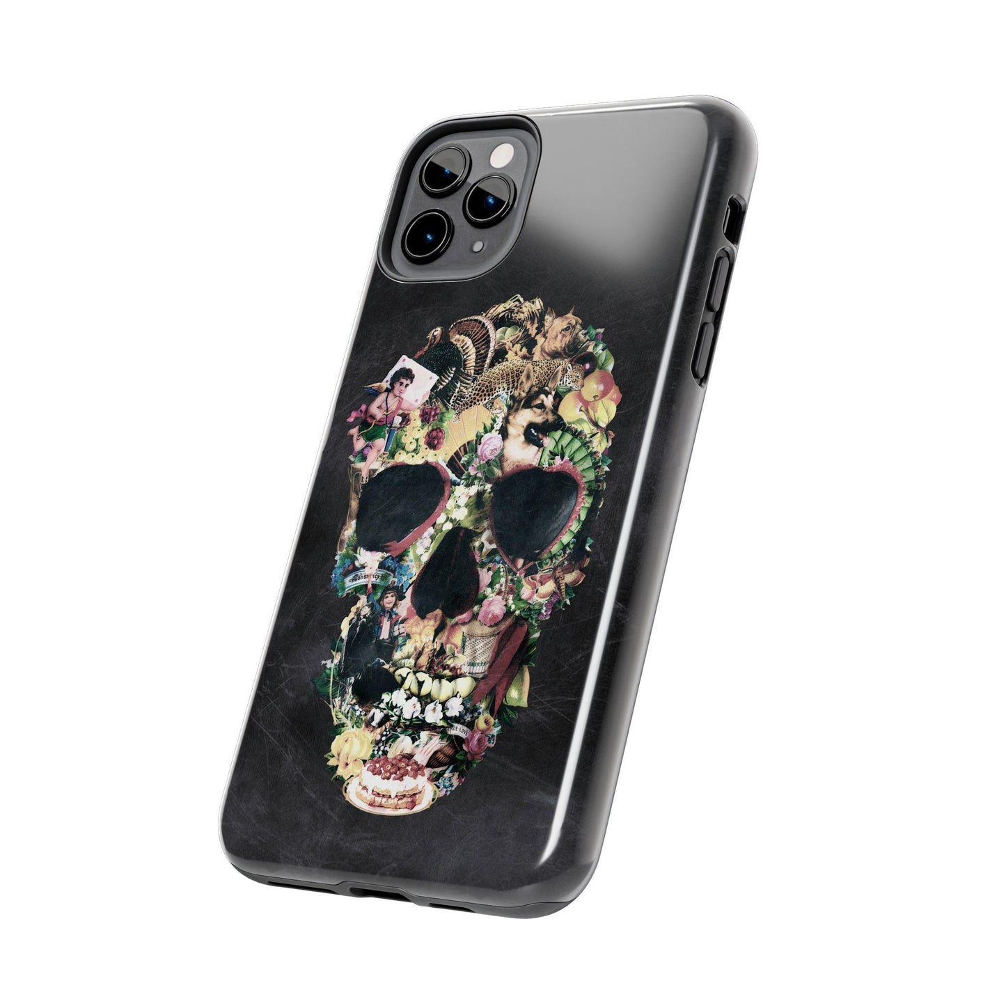 Abstract Skull Tough Phone Cases, Colorful Skull Art, iPhone Case, Protective Cover, Unique Phone Accessories
