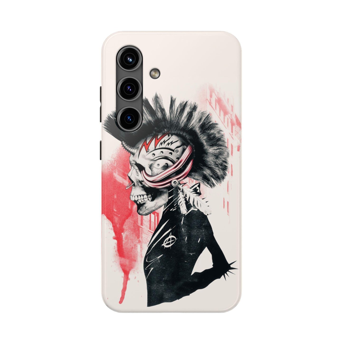 Punk Skull Phone Case, Music Phone Cover, Tough Phone Sleeve, Sugar Skull Art, Halloween Gift